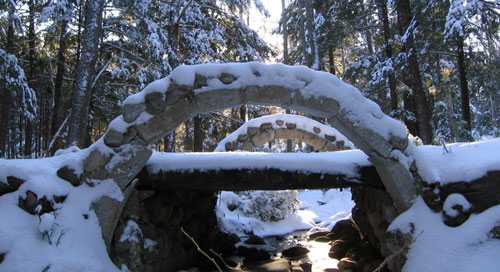 bridge with snow