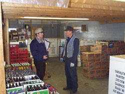Heidi inspects redemption center