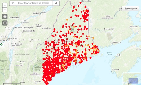 Map from Stream Habitat Viewer