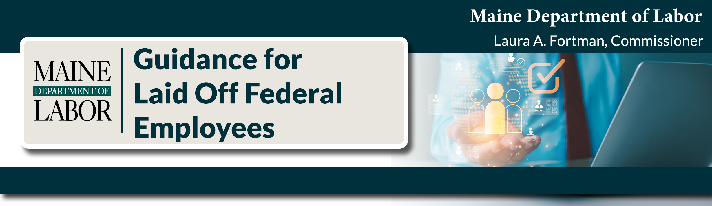This is the header This is a graphic for the MDOL Unemployment Guidance for laid off federal employess web page.