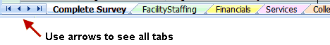 Use tabs for different sections