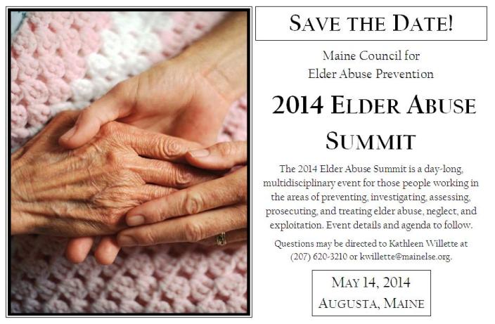 Save the Date for Elder Abuse Summit