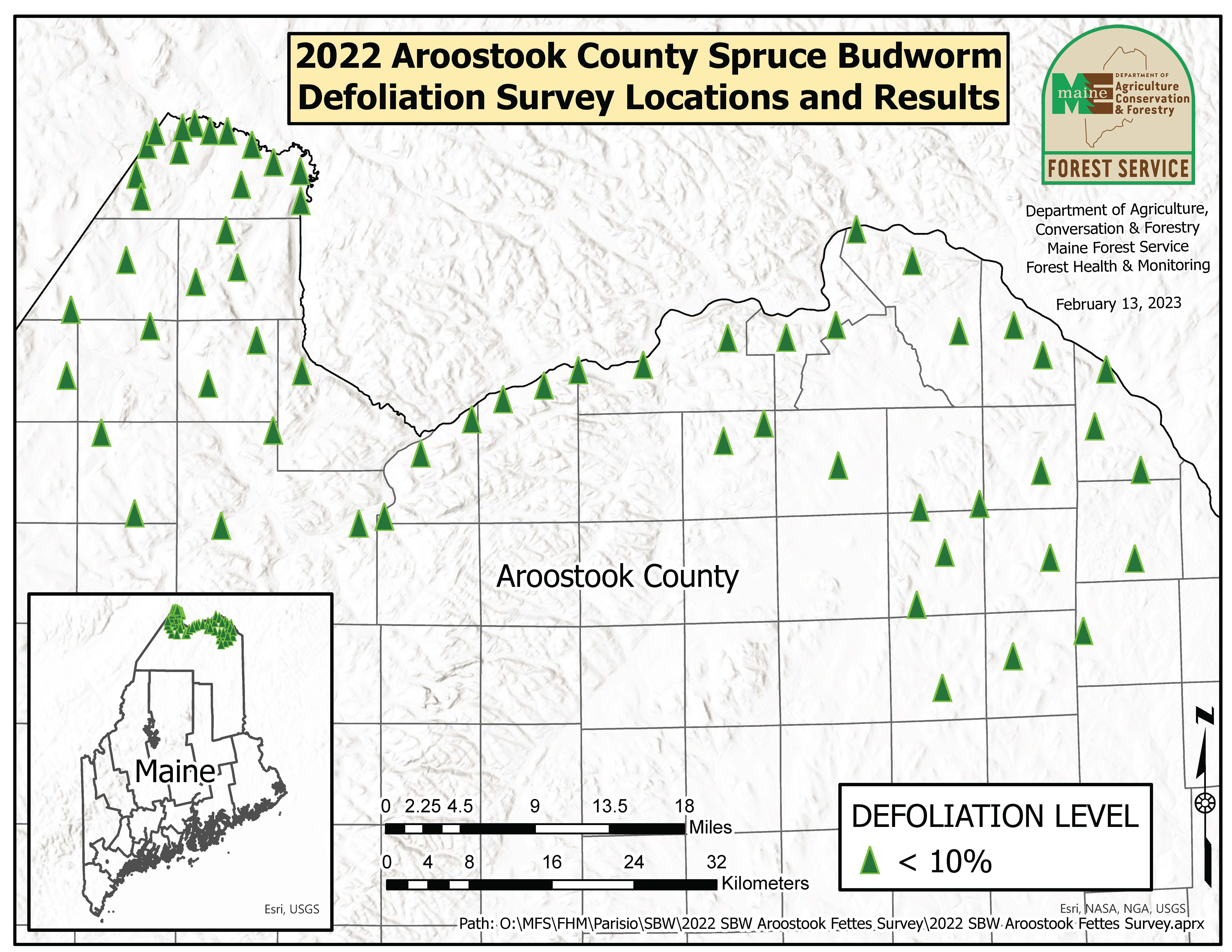 2021 Spruce Budworm Defoliation Survey