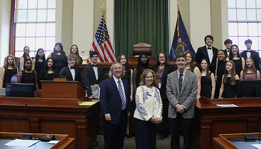 Reps. Gattine, Salisbury, Rielly welcome Westbrook High singers